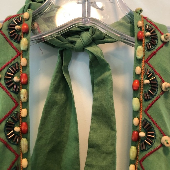 Size 2 Green BCBG MaxAzria Halter dress - Picture 3 of 6